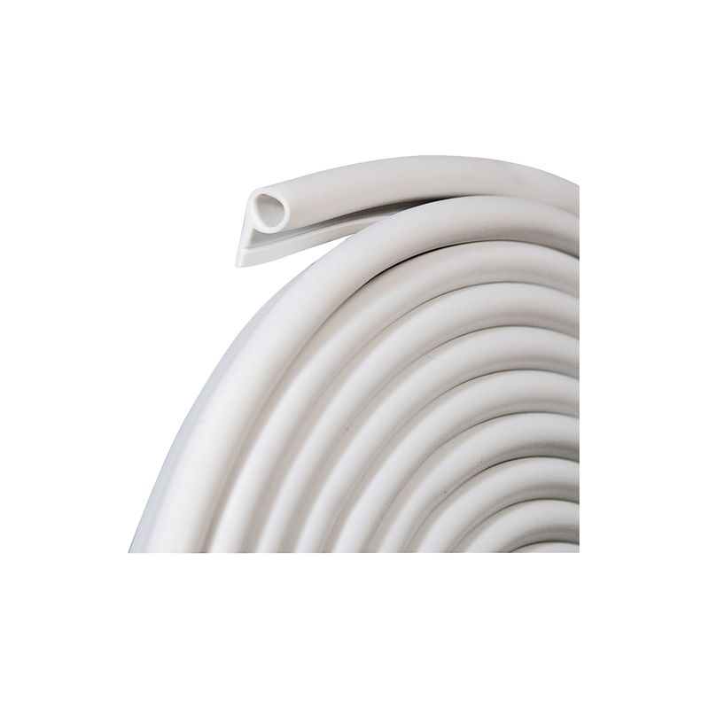 Frost King V18WH Gasket Weatherstrip, 1/2 in W, 1/4 in Thick, 17 ft L, Vinyl, White White