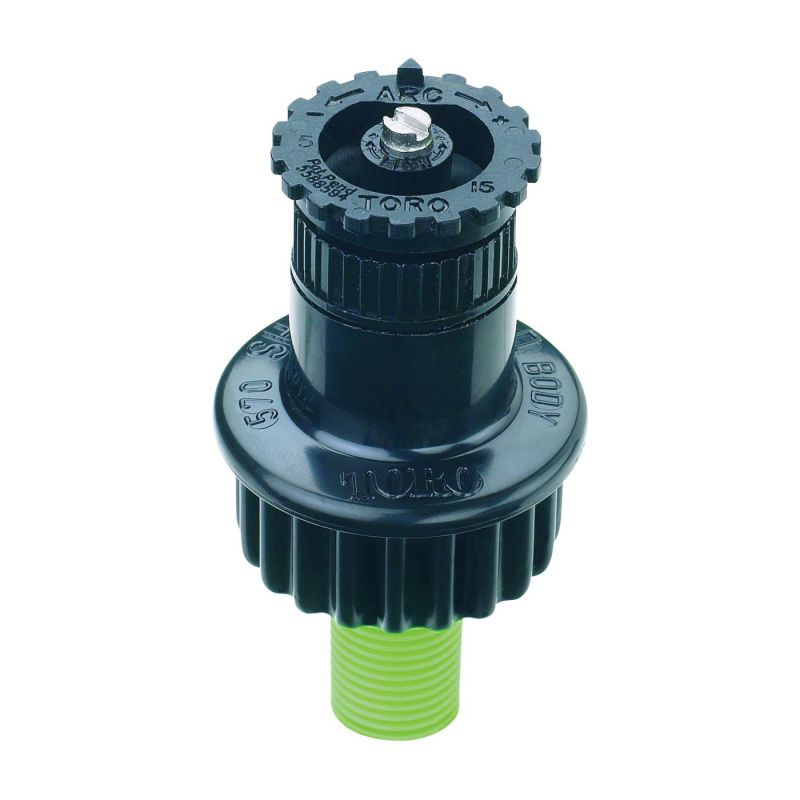 Toro 53731 Shrub Spray Sprinkler, 1/2 in Connection, FNPT, Variable Arc Nozzle, ABS Black