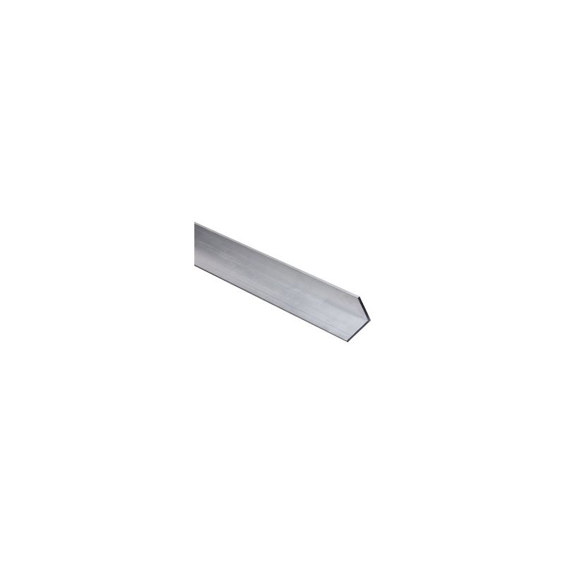 Stanley Hardware 4204BC Series N247-445 Angle Stock, 1-1/2 in L Leg, 48 in L, 1/8 in Thick, Aluminum, Mill