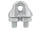 National Hardware N889-014 Wire Cable Clamp, 3/16 in Dia Cable, 1 in L, Malleable Iron/Steel, Electro Galvanized/Zinc