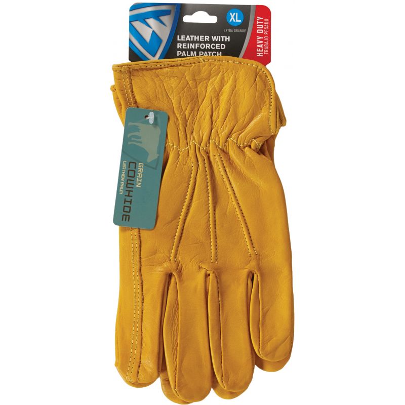 Boss Grain Cowhide Leather Work Glove XL, Gold