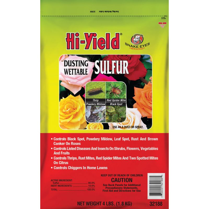 Hi-Yield Dusting Wettable Sulphur Fungicide 4 Lb., Pourable