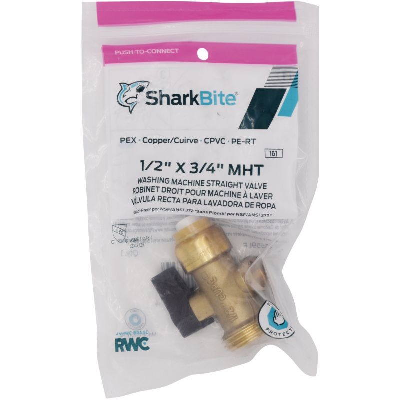 Sharkbite Washing Machine Valve 1/2 In. SB X 3/4 In. MHT