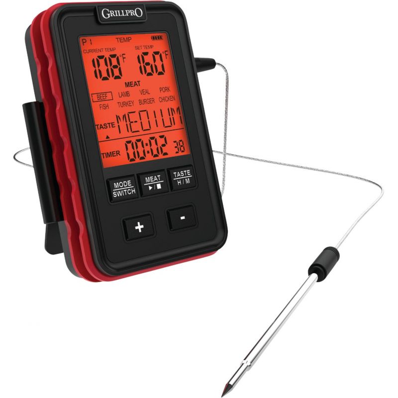 GrillPro Leave-In Probe Thermometer Side Shelf