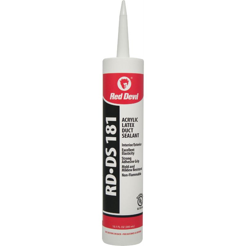 Red Devil RD-DS 181 Acrylic Latex Duct Sealant Gray, 10.1 Oz.