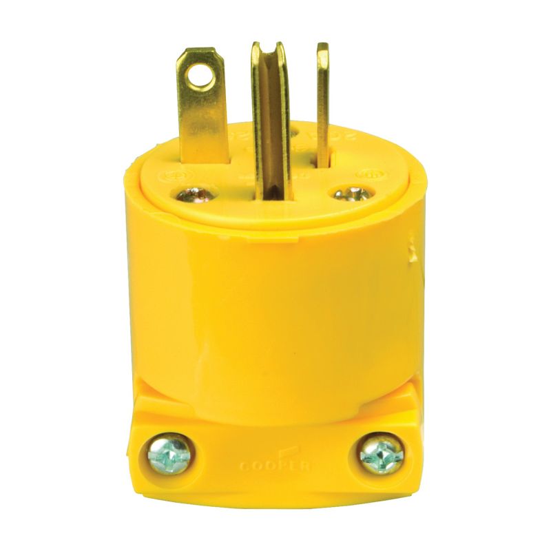 Eaton Wiring Devices 4509-BOX Electrical Plug, 2 -Pole, 20 A, 250 V, NEMA: NEMA 6-20, Yellow Yellow