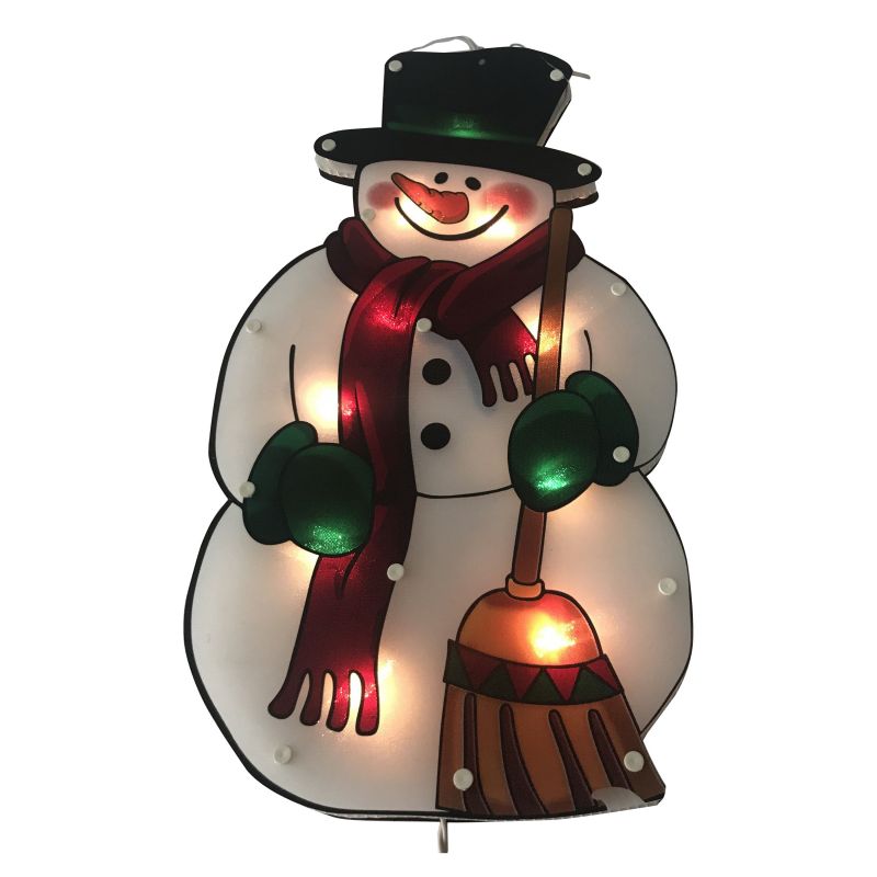 Hometown Holidays 36601 Double-Sided Snowman, 3 A, 125 V, 20-Lamp, Diode Lamp, Clear Light, Black/Green/Red/White Black/Green/Red/White (Pack of 12)