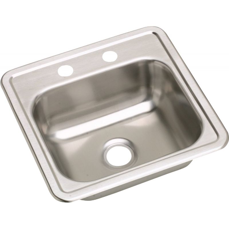 Single Bowl Sink Bar Stainless Steel 15&quot; W X 15&quot; L X 5-1/8&quot; D