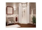 Maax Begonia Soho 105544-000-129 Shower Kit, 36 in L, 36 in W, 72 in H, Polystyrene, Chrome, 3-Wall Panel, Neo-Angle White