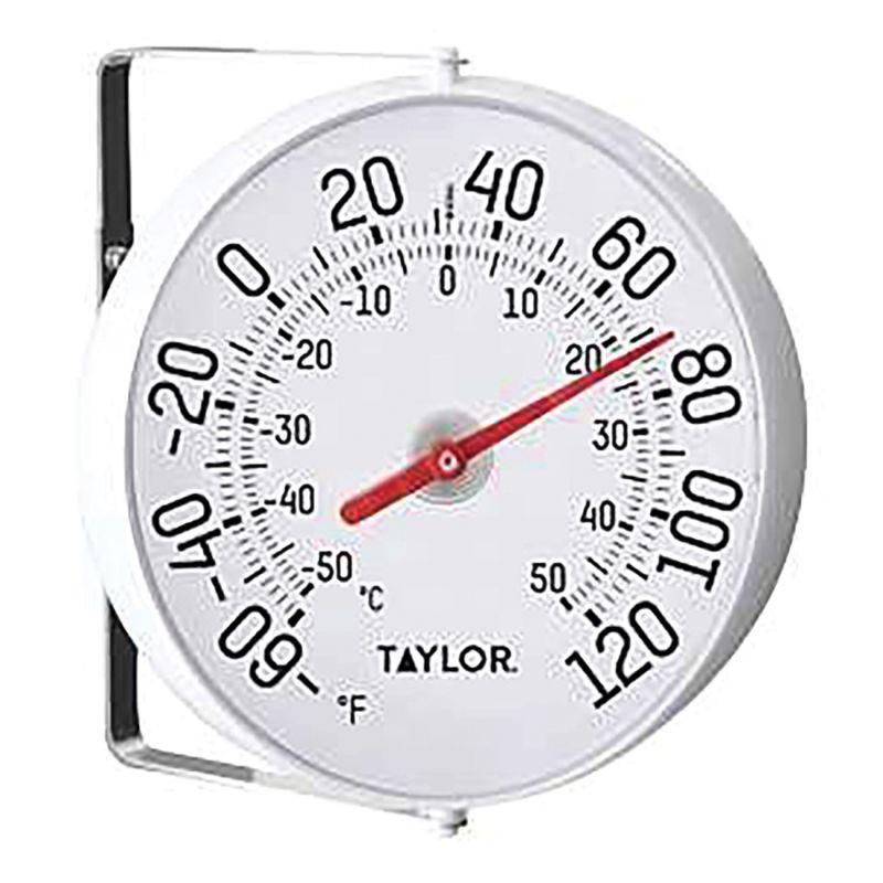 Taylor 5159 Thermometer, Analog, Celsius, Fahrenheit Temperature Sensor, -50 to 50 deg C, -60 to 120 deg F