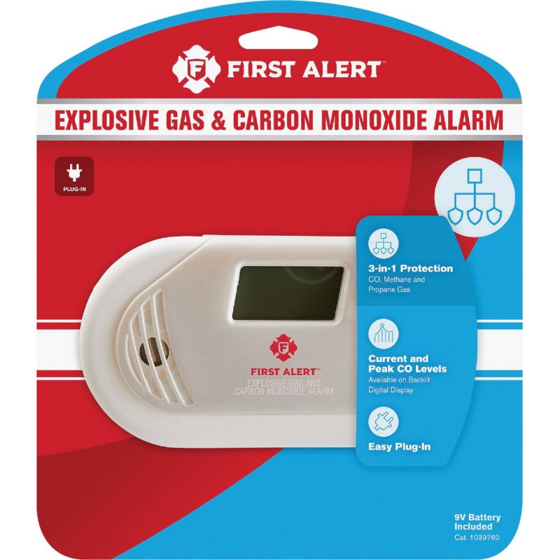 First Alert Carbon Monoxide Alarm &amp; Gas Detector Gray