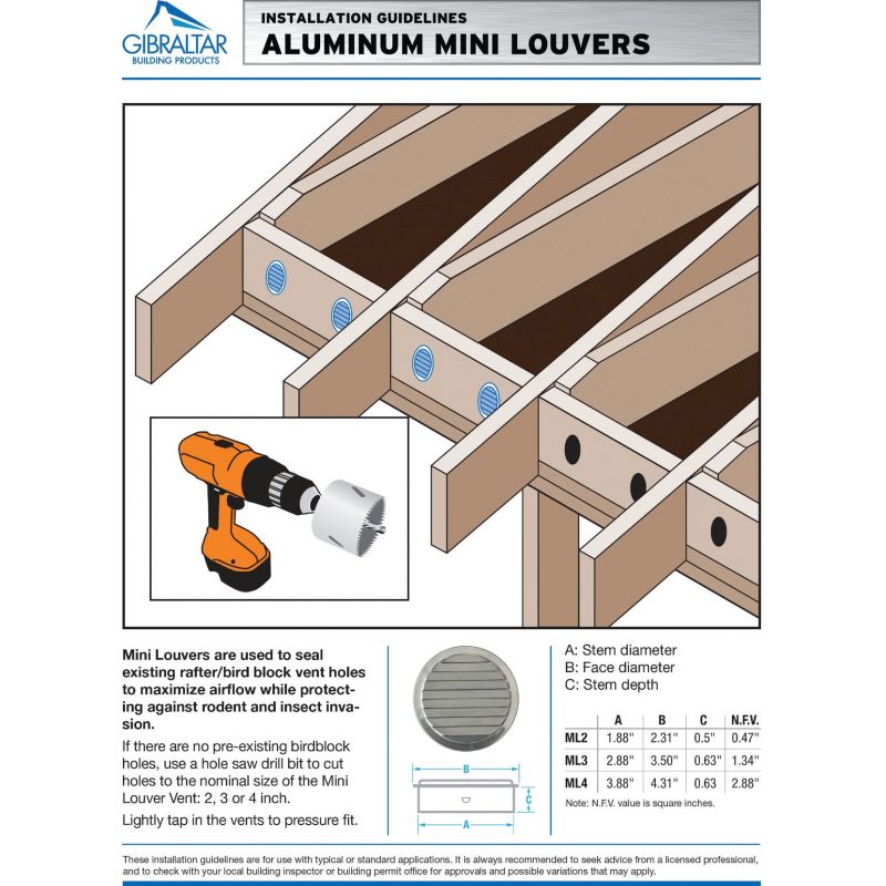 Air Vent Aluminum Mini Louver Soffit Vent Mill
