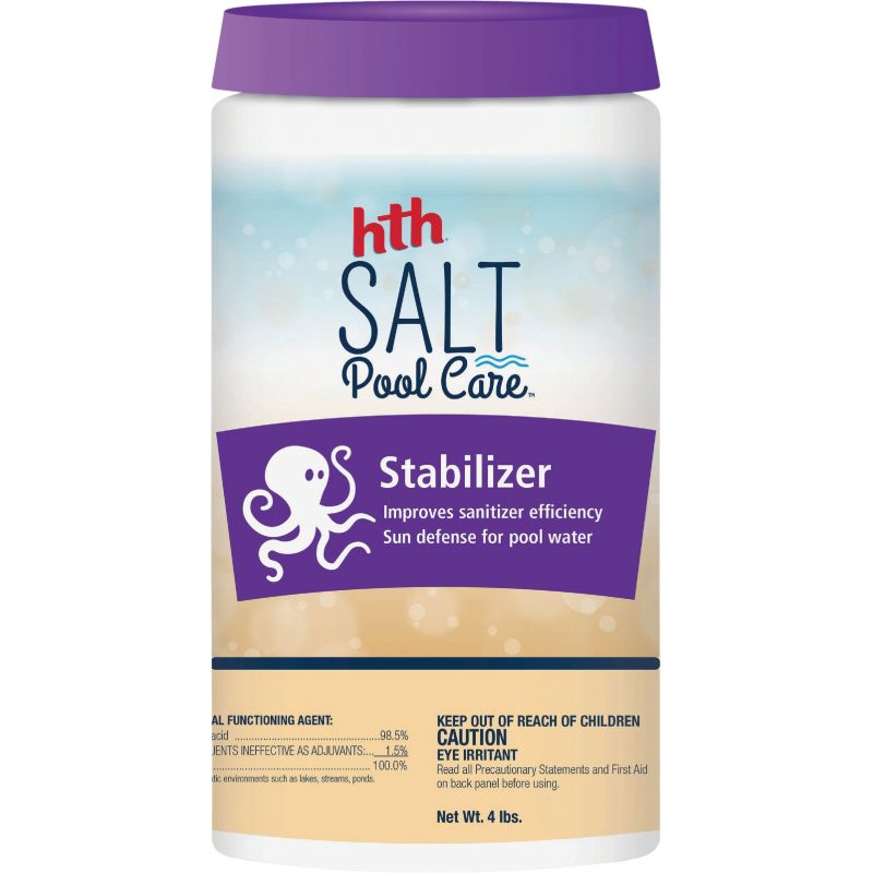 HTH Salt Pool Care Stabilizer Granule 4 Lb. (Pack of 2)