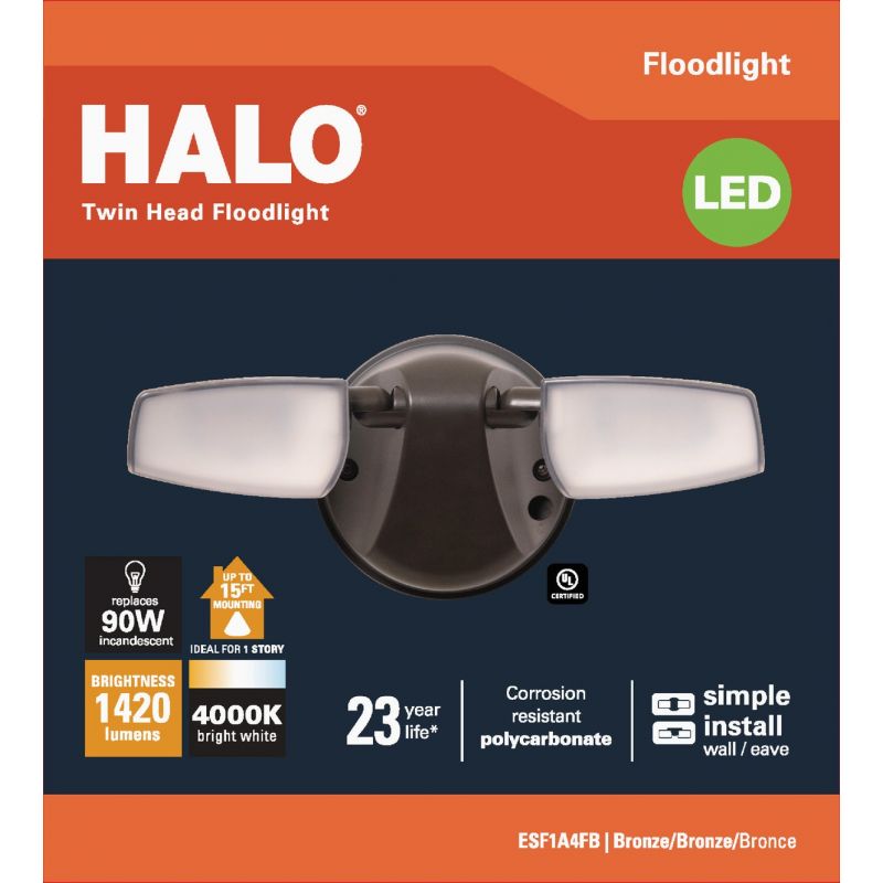 Halo LED Floodlight Fixture Bronze