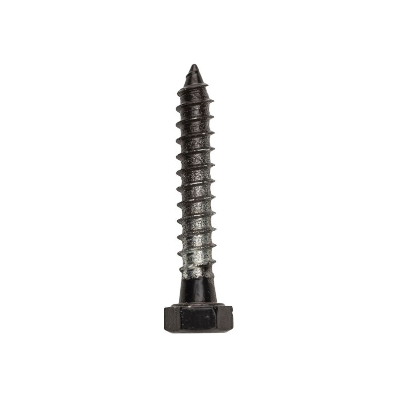 National Hardware V1863 Series N179-158 Lag Bolt, 1/4 in Thread, Steel, Powder-Coated Black