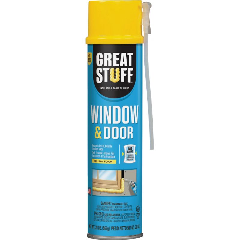 Great Stuff Pro Window &amp; Door Foam Sealant Yellow, 20 Oz.