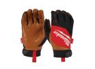 Milwaukee 48-73-0023 Breathable Lightweight Performance Gloves, Men&#039;s, XL, 10.4 in L, Hook and Loop Cuff, Brown XL, Brown