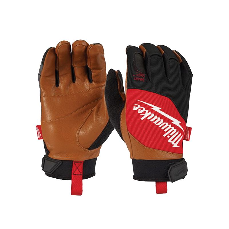 Milwaukee 48-73-0023 Breathable Lightweight Performance Gloves, Men&#039;s, XL, 10.4 in L, Hook and Loop Cuff, Brown XL, Brown