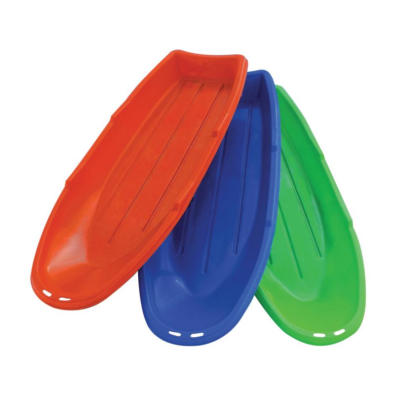 Paricon 648 Winter Lightning Toboggan, Flexible, 4-Years Old and Up Capacity, Plastic, Blue/Lime Green/Orange 4-Years Old And Up, Blue/Lime Green/Orange