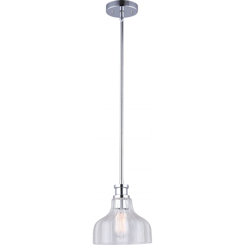 Home Impressions Chrome Pendant Ceiling Light Fixture 8 In. W. X 11-3/4 In. To 59-3/4 In. L.