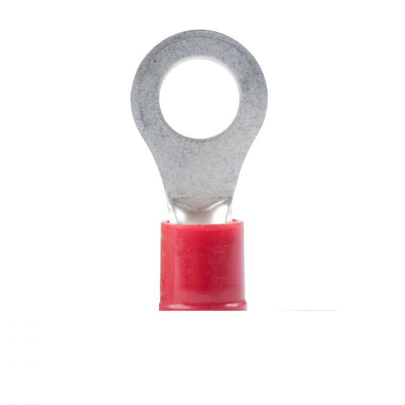 Gardner Bender 20-102 Ring Terminal, 600 V, 22 to 18 AWG Wire, #8 to 10 Stud, Vinyl Insulation, Copper Contact, Red Red