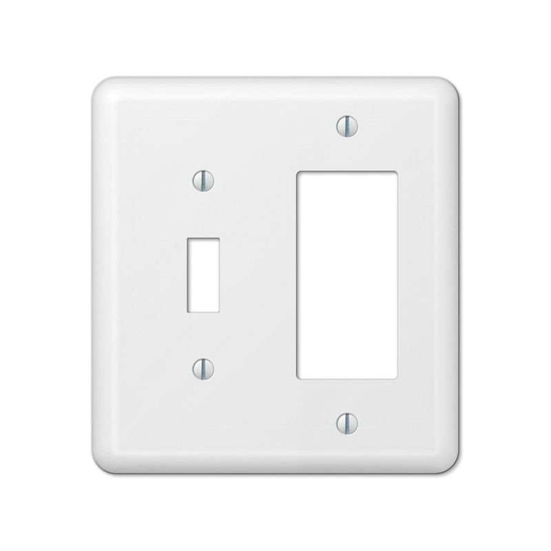 Amerelle 935TRW Wallplate, 5 in L, 4-5/8 in W, 2 -Gang, Steel, White, Wall Mounting White (Pack of 3)