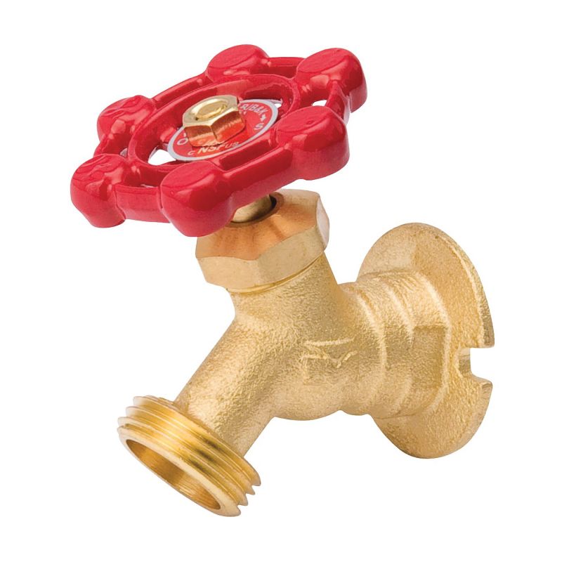 B &amp; K 108-003HC Sillcock Valve, 1/2 x 1/2 in Connection, FPT x Male Hose, 125 psi Pressure, Brass Body