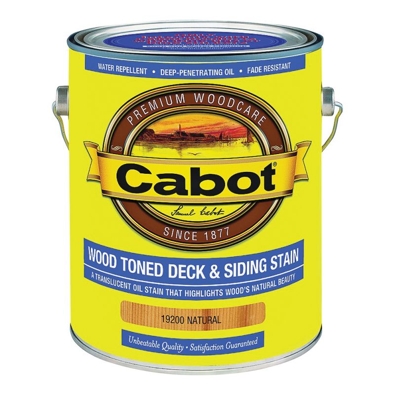 Cabot 140.0019200.007 Deck and Siding Stain, Natural, Liquid, 1 gal Natural