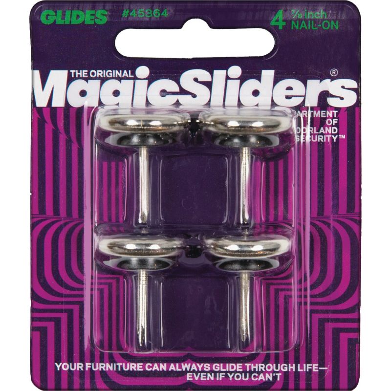 Magic Sliders Nail-On Furniture Glide 7/8 In., Silver