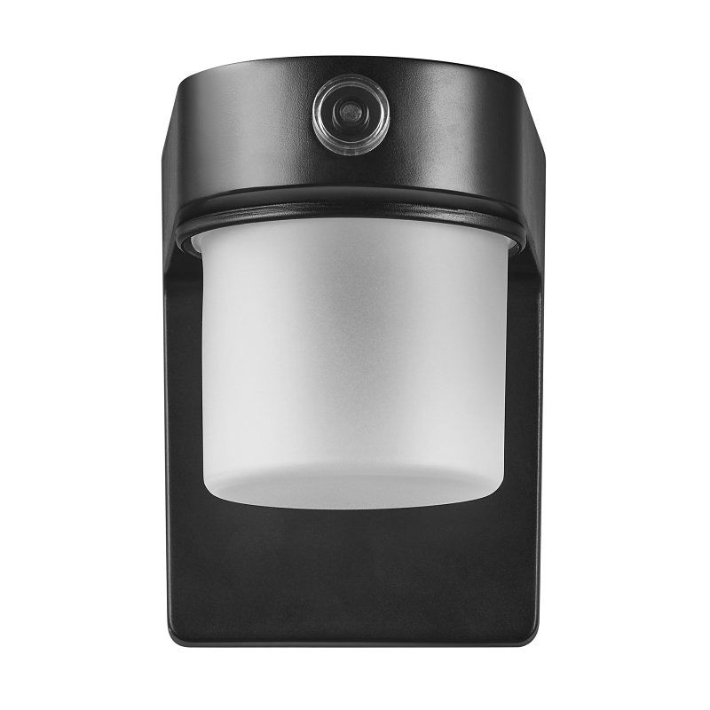 globe 17000187 Dusk-to-Dawn Patio Security Flood Light, LED Lamp, 1000 Lumens, 4000 K Color Temp, Black Fixture