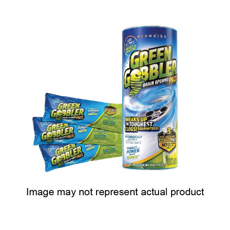 Green Gobbler GGDC3SEMR Drain Opening Pacs, Powder, Off-White, 8.25 oz Pack Off-White