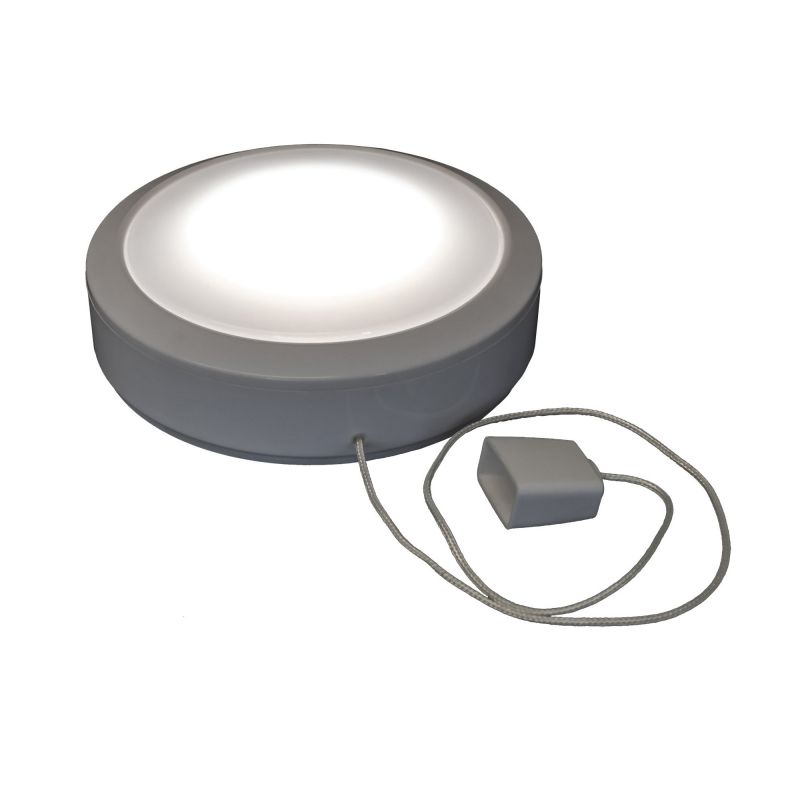 Westek BL-PSTG-W Pull String Utility Light, AA Battery, 1-Lamp, LED Lamp, 90 Lumens, 4000 K Color Temp, White White