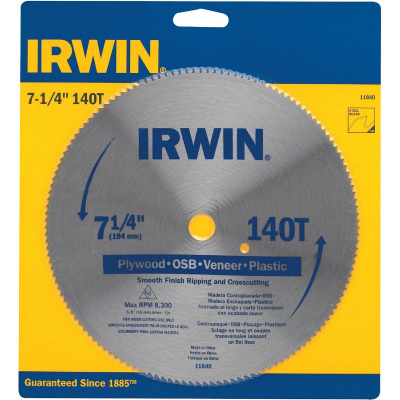 Irwin Steel Circular Saw Blade