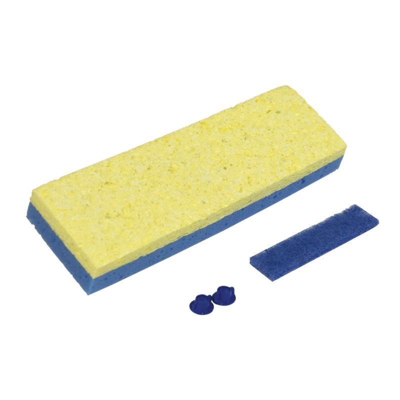 Quickie 442ZQK Mop Refill, Sponge, Blue/Yellow Blue/Yellow