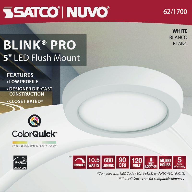 Satco Blink Flush Mount Ceiling Light Fixture