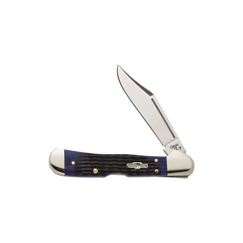 CASE 02864 Folding Pocket Knife, 2.72 in L Blade, Tru-Sharp Surgical Stainless Steel Blade, 1-Blade, Blue Handle 2.72 In