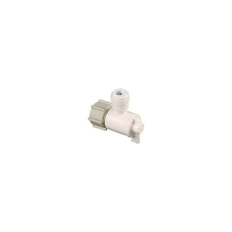 Watts 3553-0608/P-675 Angle Valve, 1/2 x 1/4 in Connection, NPS x CTS, 250 psi Pressure, Thermoplastic Body Off-White