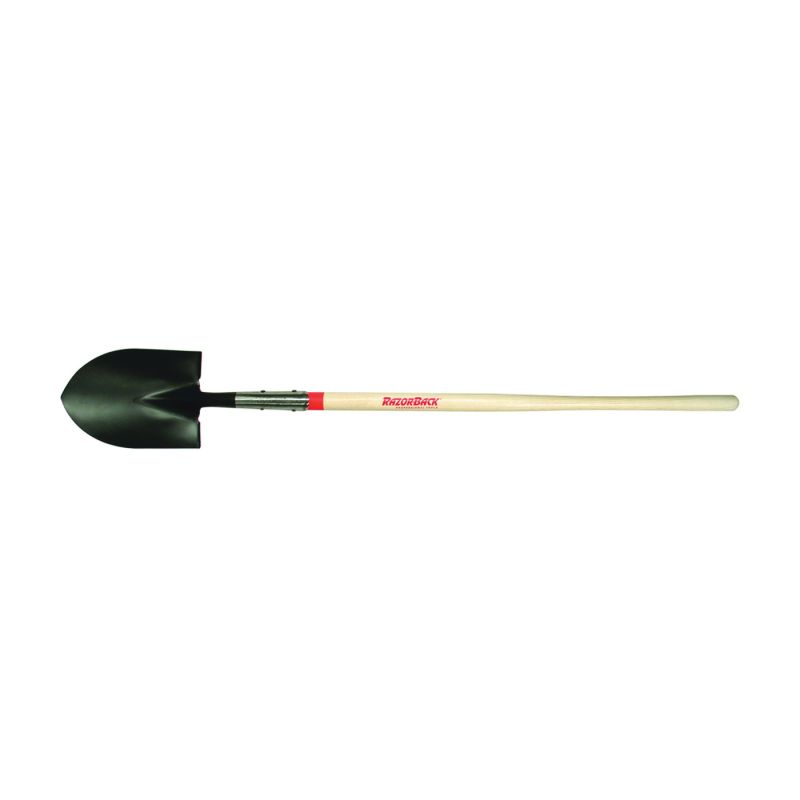 Razor-Back 45657 Shovel, 8-3/4 in W Blade, Steel Blade, Hardwood Handle, Straight Handle, 48 in L Handle 12 In