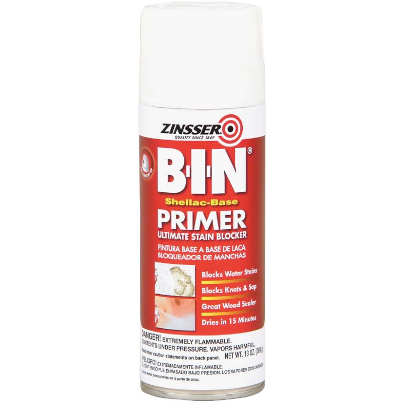 Zinsser B-I-N Shellac-Base Primer Spray White, 13 Oz.