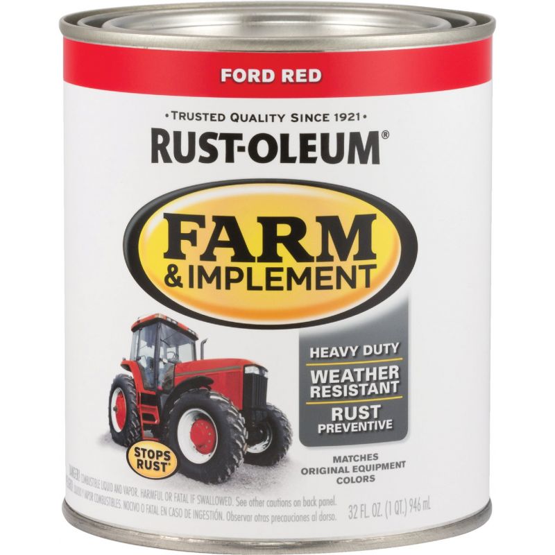 Rust-Oleum Farm &amp; Implement Enamel Ford Red, 1 Qt.