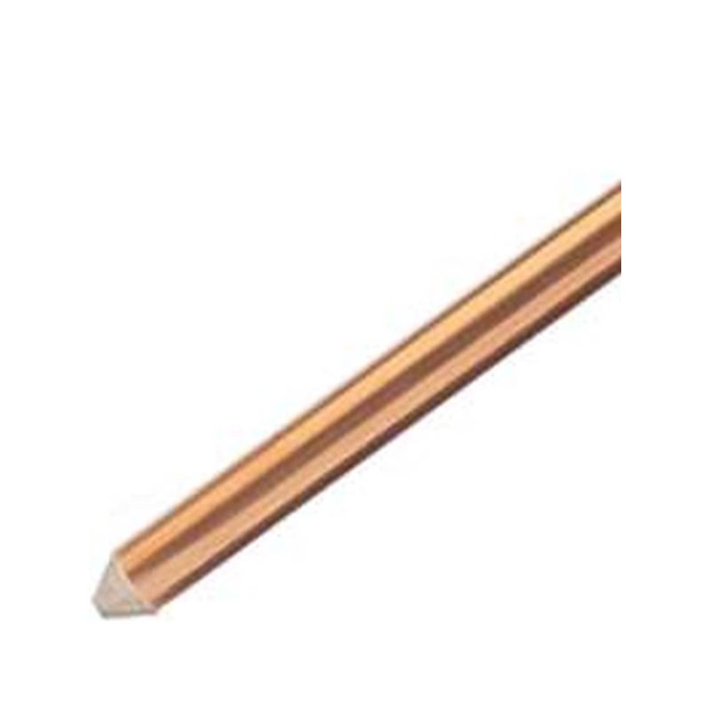nVent ERICO 615880UPC Grounding Rod, 5/8 in Dia Nominal, 8 ft L, Steel
