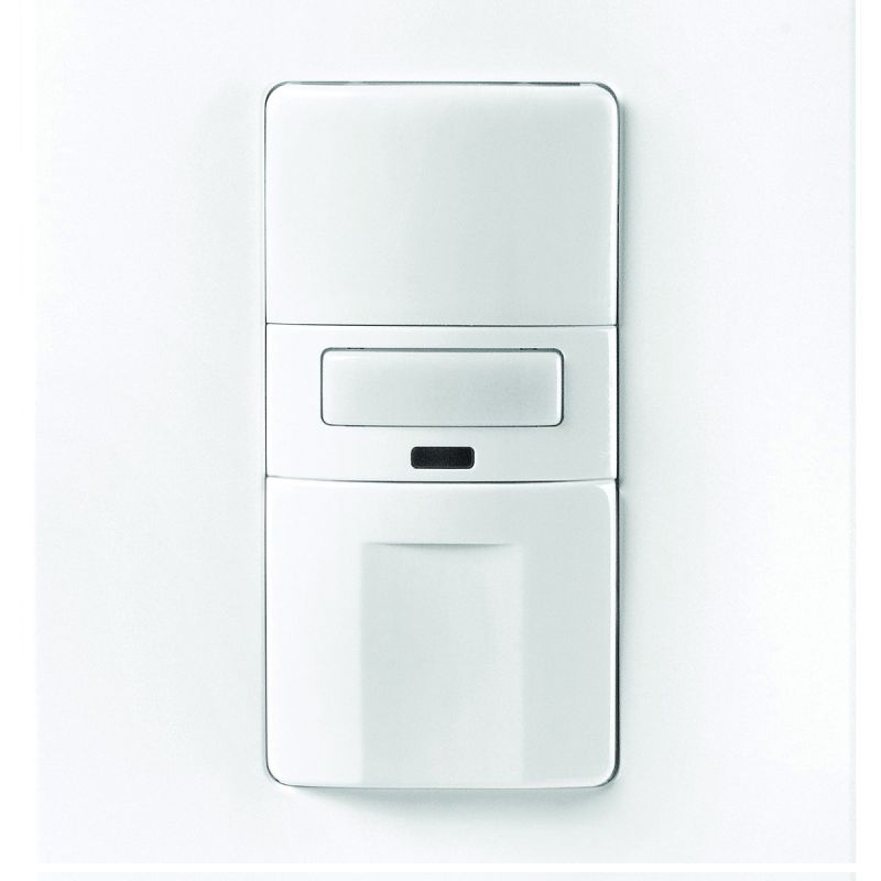 Eaton Wiring Devices OS310U-W-K-L Motion Sensor Switch with Nightlight and LED, 8.3 A, 120 V, 1 -Pole, Motion Sensor White