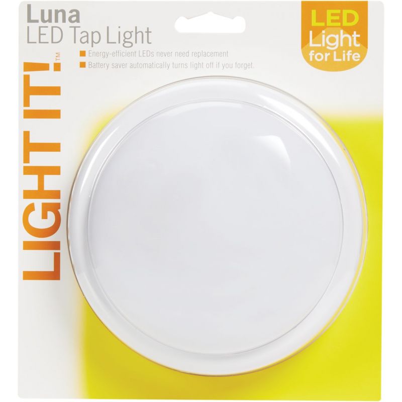 Light It Luna LED Battery Tap Light White