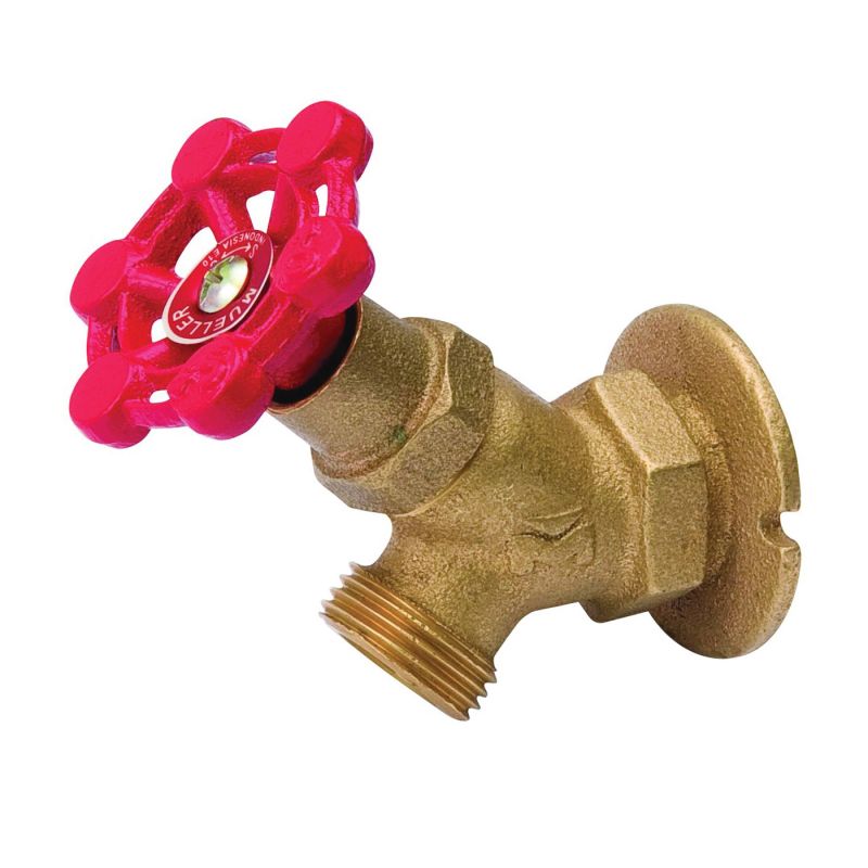 B &amp; K 108-013 Heavy-Duty Sillcock Valve, 1/2 x 1/2 in Connection, FPT x Male Hose, 125 psi Pressure, Brass Body