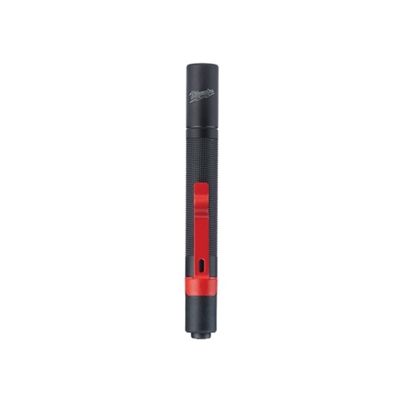 Milwaukee 2105 Penlight, AAA Battery, Alkaline Battery, LED Lamp, 100 Lumens, Fixed Beam, 43 m Beam Distance, Red Red