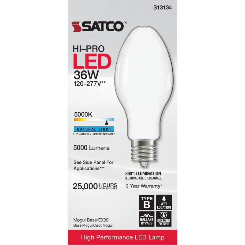 Satco ED28 Mogul Extended Base LED High-Intensity Replacement Light Bulb