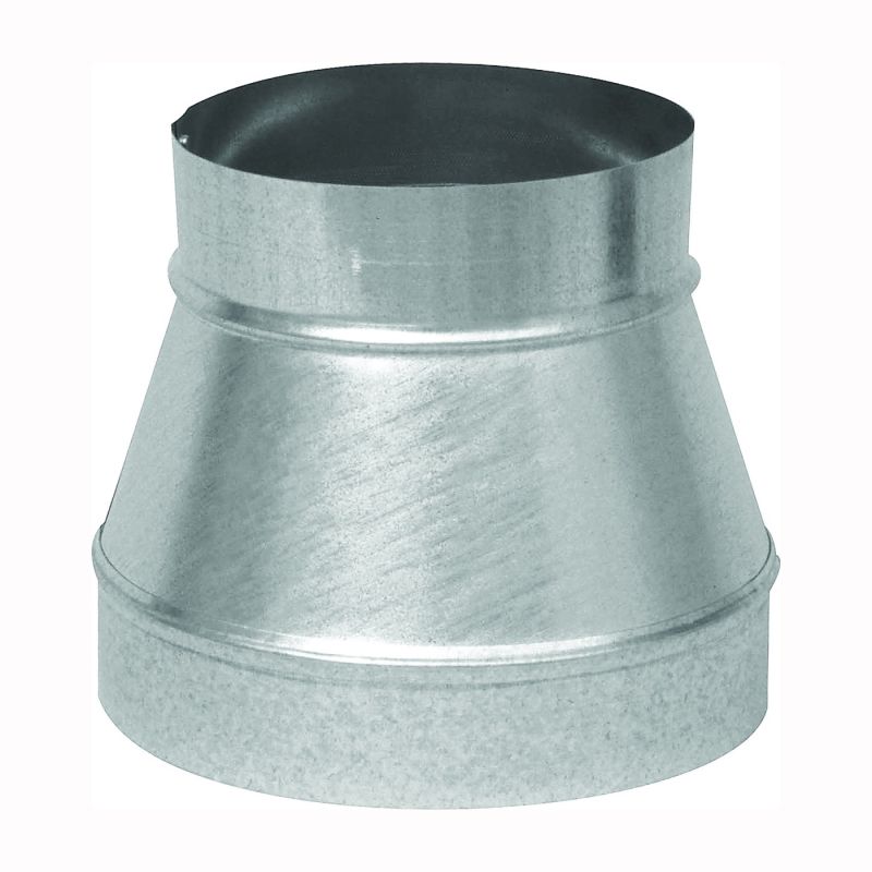 Imperial GV1200 Stove Pipe Reducer, 6 x 5 in, 26 ga Thick Wall, Galvanized