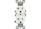 Leviton Tamper Resistant Residential Grade Duplex Outlet White, 20A
