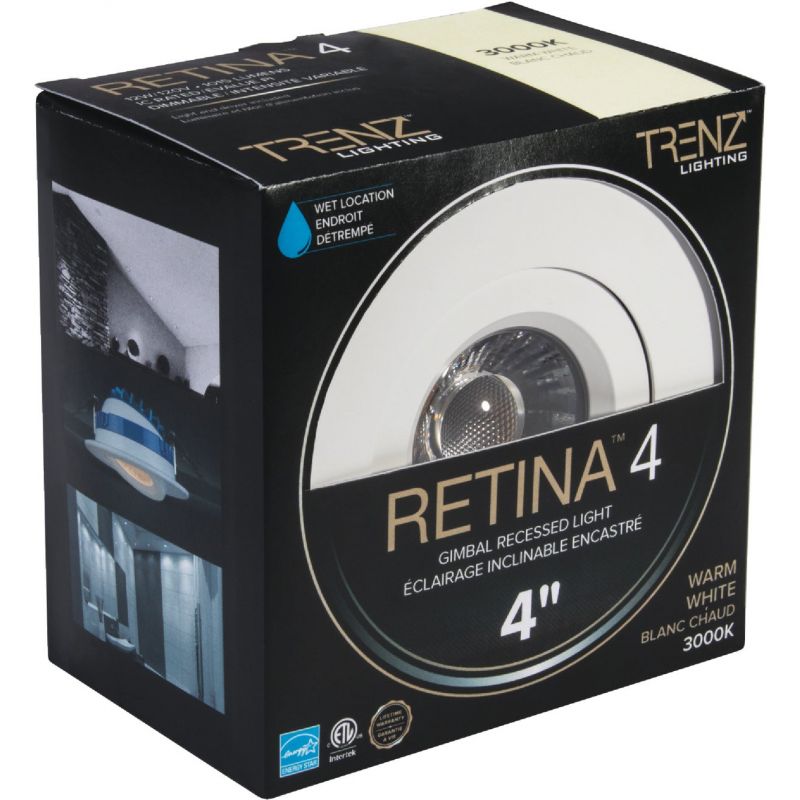 Liteline Trenz Retina 4 In. Gimbal Recessed Light Kit White