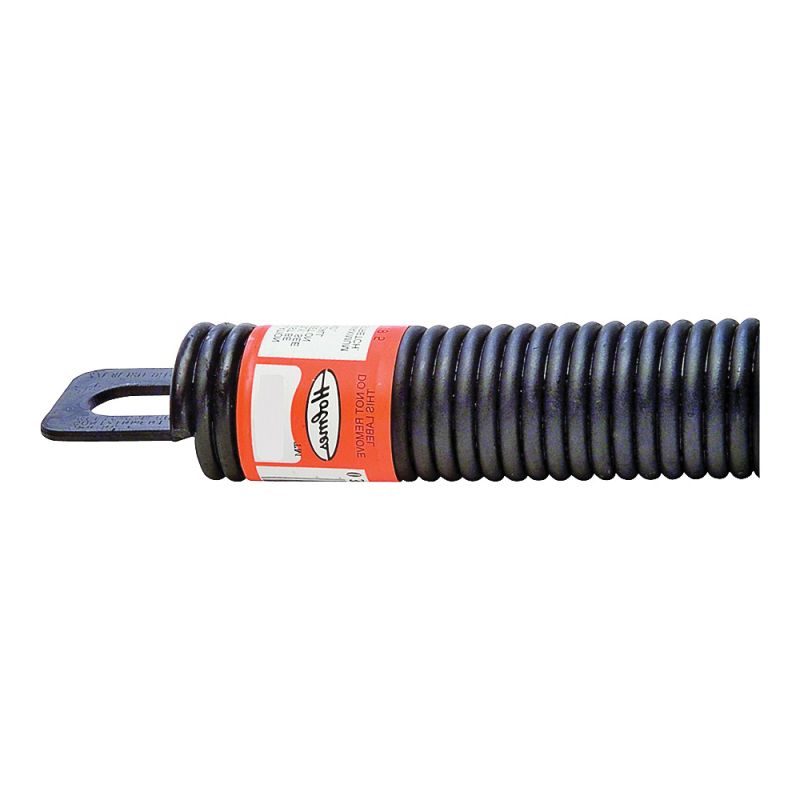 Holmes Spring Manufacturing P532C Extension Spring, 1-5/8 in OD, 32 in OAL, Steel, Plug End, 105 to 175 lb Black